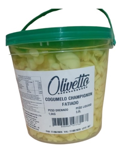 COGUMELO FAT OLIVETTO 6X1,8KG