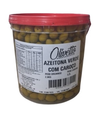 AZEITONA VERDE C/C OLIVETTO 6X2KG