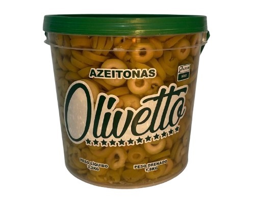 AZEITONA VERDE FAT OLIVETTO 6X1,8KG