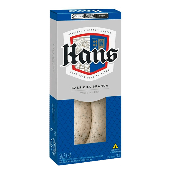 SALSICHA WEISSUWURST BRANCA HANS