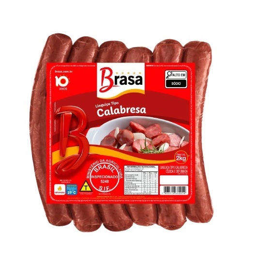 LINGUICA CALABRESA BRASA 8X2KG