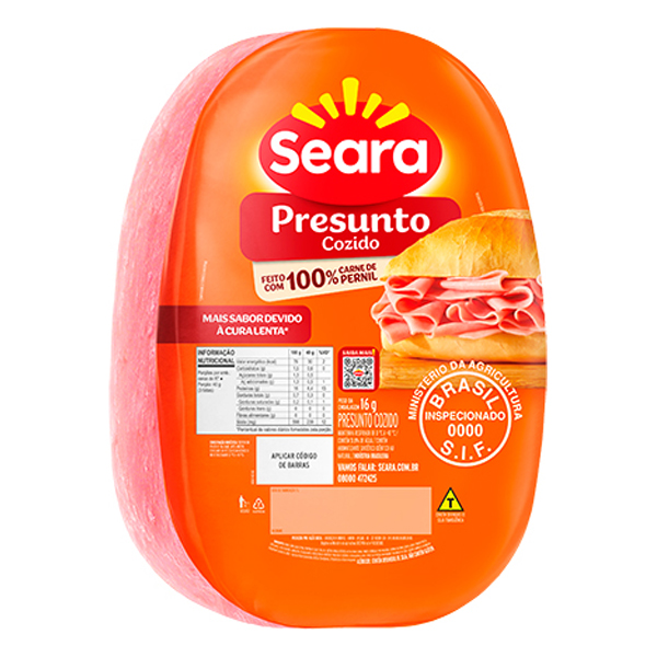 PRESUNTO COZIDO SEARA 4PC +-3,4KG