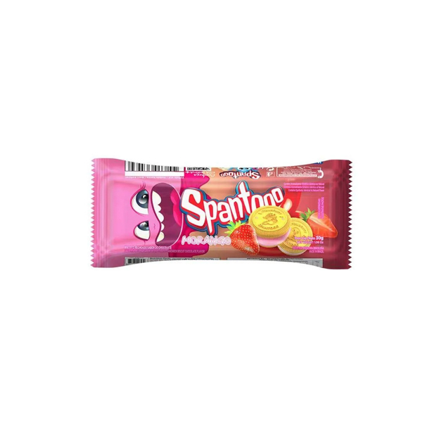 BISC RECH MINI SPANTOO MORANGO 45X30G