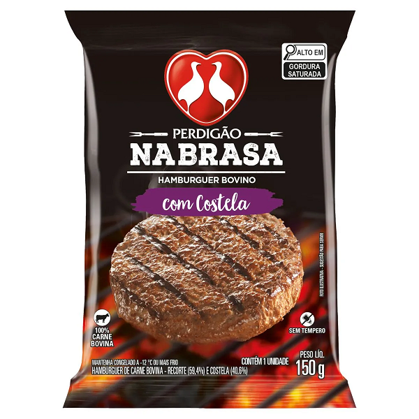 HAMBURGUER PERDIGAO COST NA BRASA 24X150