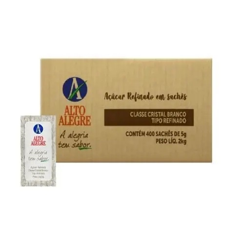 ACUCAR REFINADO ALTO ALEGRE SACHE 400X5G