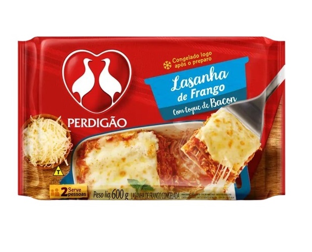 LASANHA FRANGO C/BACON PERDIGAO 6X600G
