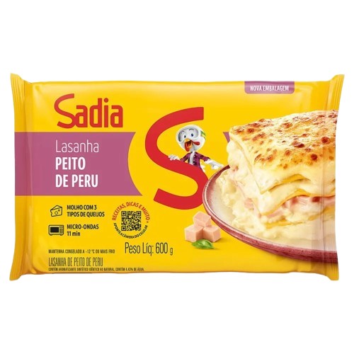 LASANHA PEITO PERU DEF SADIA 6X600G