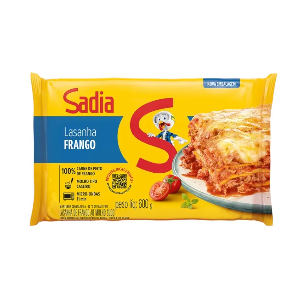 LASANHA FRANGO AO SUGO SADIA 6X600G