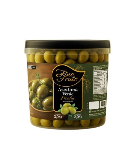 AZEITONA VERDE C/C FINO FRUTO 4X2KG