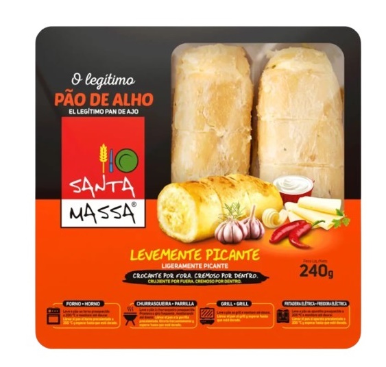 PAO ALHO LV PICANTE SANTA MASSA 10X240G