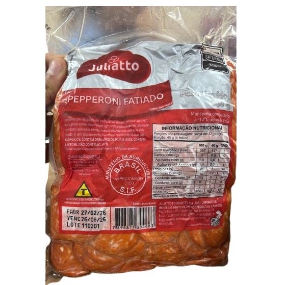 PEPPERONI FATIADO JULIATTO 6X500G