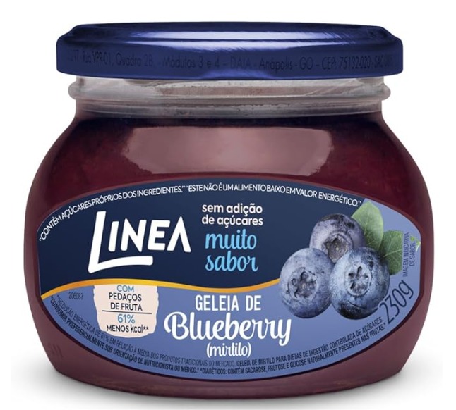 GELEIA LINEA ZERO BLUEBERRY 12X230G