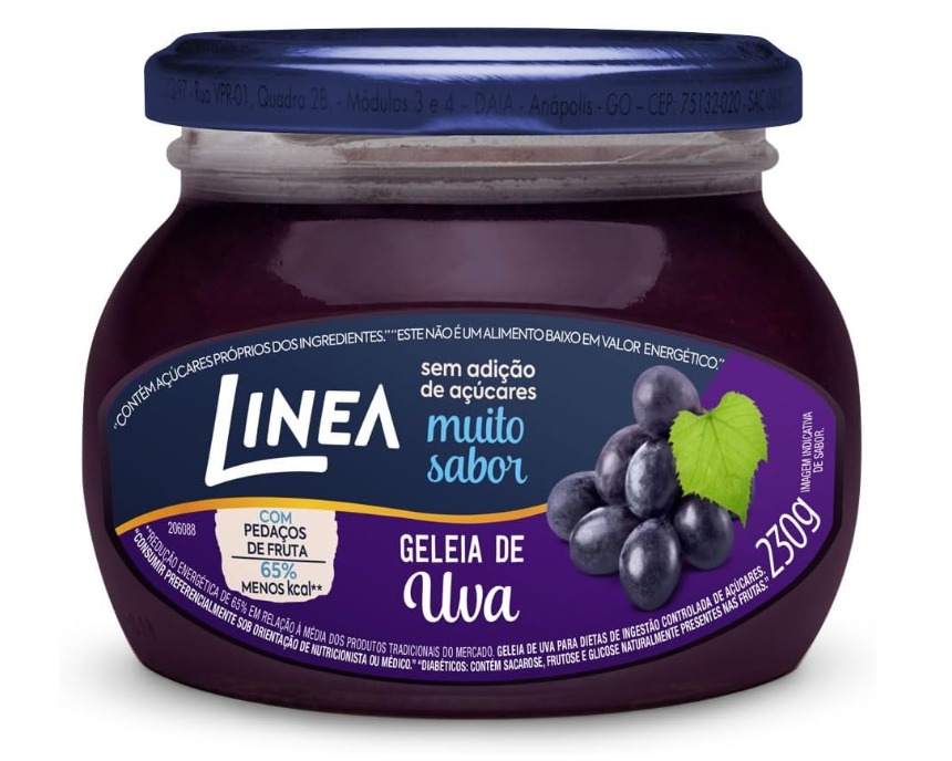 GELEIA LINEA ZERO UVA 12X230G